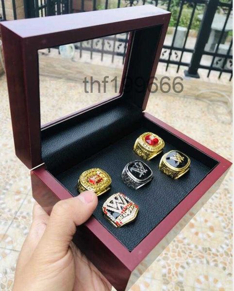 2004 2008 2015 2016 2018 Wrestling Entertainment Hall of Fame Team Champions Championship Ring Set con scatola di legno Fan Uomo Ragazzo Regalo 2023ZROX ZROX