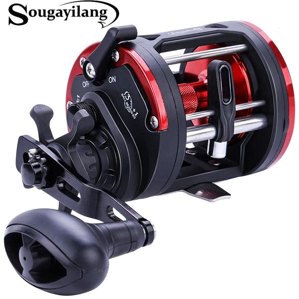 Sougayilang Salzwasser-Angelrollen 31 BB Casting Sea Reel Übersetzungsverhältnis 38 1 Trolling Round Baitcasting 240119