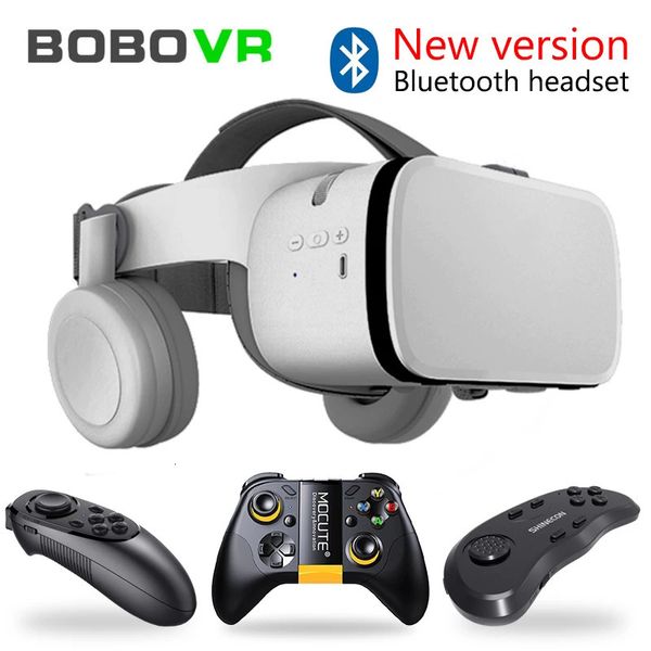 Bobovr Est Z6 VR Glasses Kablosuz Bluetooth Kulaklık Gözlükleri Akıllı Telefon Uzak Sanal Gerçeklik 3D Karton Kutusu 4.7- 6.2 inç 240124
