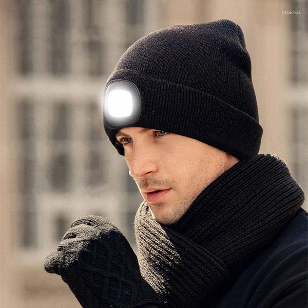 Stirnlampen ZK20 LED-Mütze, Taschenlampe, Hut mit Licht, für Herren/Damen, Winter, warme Stirnlampenkappe, 3 Helligkeitsstufen, 4 für Camping, Angeln