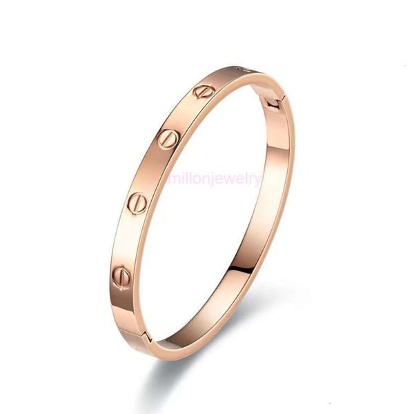 Fibbia per abbinamento del braccialetto a vite del bracciale con il braccialetto abbinata in oro r rosa 18k per le coppie resistenti al regalo semplice e lussuoso