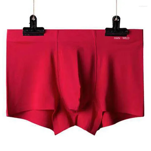 Jaquetas ao ar livre outono e inverno estilo masculino roupa interior modal algodão boxers cor sólida juventude ano vermelho do destino knicker