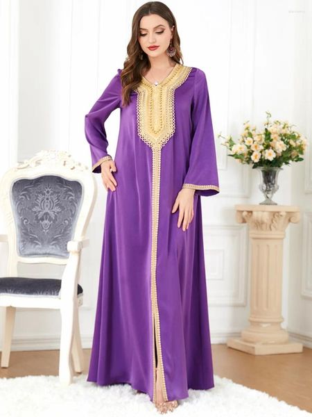 Ethnische Kleidung Marokko Partykleid Muslimische Frauen Abaya Perlen Gebet Kaftan Robe Indien Abayas Dubai Türkei Longue Vestidos Largos Maxi