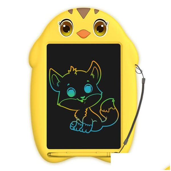 Gráficos Tablets Canetas Cartoon LCD Escrita Tablet 8.5 Polegada Eletrônico Ding Iti Colorf Sn Almofadas de Escrita Pad Memo Boards para Crianças Drop Ot9Xi