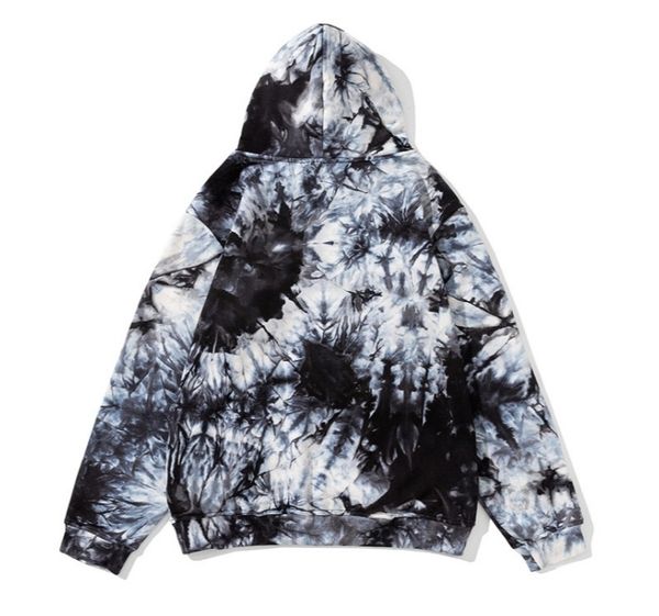 Moletom Com Capuz Masculino Moletom Com Capuz Tie-Dye Homens Versão Coreana Da Tendência Amantes Do Outono Hong Kong Vento Solto Tudo Bonito Casual Plus Size Top