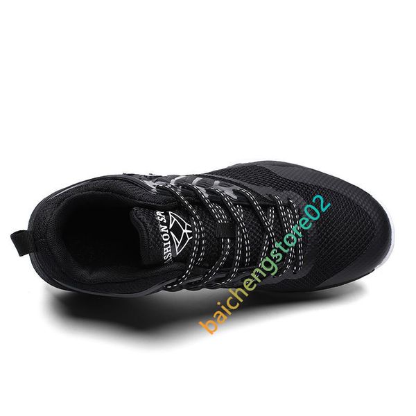 Scarpe da corsa con lama traspirante per uomo e donna Sneakers sportive da esterno in rete comode nere L29