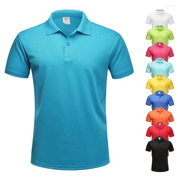 Polos masculinos correndo seco ajuste camisas polo masculino poliéster golfe t camisa do esporte dos homens camisetas rápidas unisex camisas para hombres