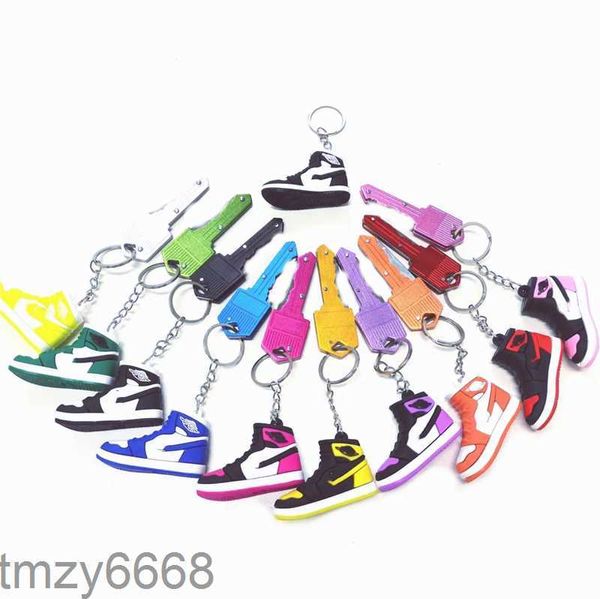 10 cores designer 3d silicone tênis chaveiros com multi-cor defesa chave faca homens mulheres de alta qualidade anel moda sapatos chaveiro e ferramenta ao ar livre 80ry