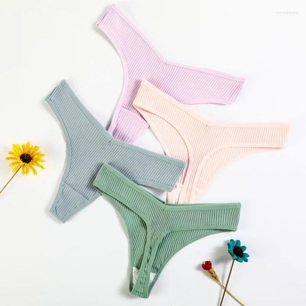 Kadın Panties 5pcs/Set Seamless Ladies Yüzük pamuk tangalı Basit Düşük Bel Bikini Brifing Sports Girls Inwear Boyut M-XXL