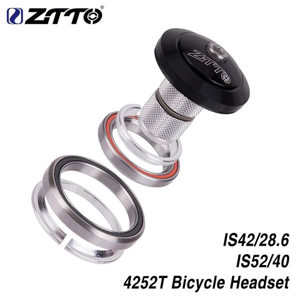 Ztto mtb bicicleta de estrada fone de ouvido 42mm 52mm cnc 1 181 12 tubo cônico garfo integrado rolamento de contato angular 4252t 240118