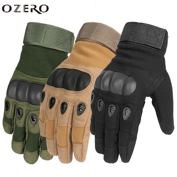 OZERO Guanti tattici militari dell'esercito Sport all'aria aperta Touch screen completo di dita Traspirante Combattimento Bicicletta Moto Uomo Guanto nero 240127