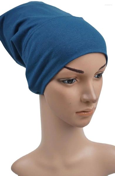 Abbigliamento etnico Berretti Hijab in cotone Tube Plain Berretto interno musulmano SOTTOSCIARPA