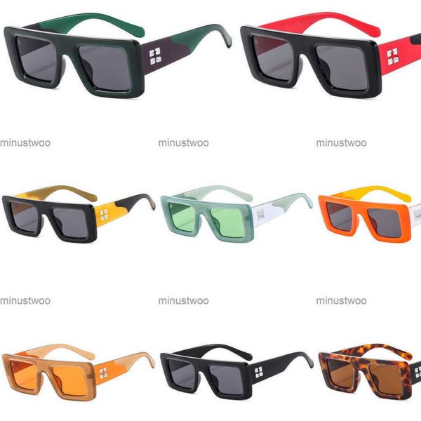 Beliebte W Fashion OFF Sonnenbrillen Hochwertige Brillen Luxusdesigner für Männer und Frauen Stil 40001 Modeklassiker Dicke Platte Schwarz Weiß Quadratischer Rahmen Eyewea 8KWB