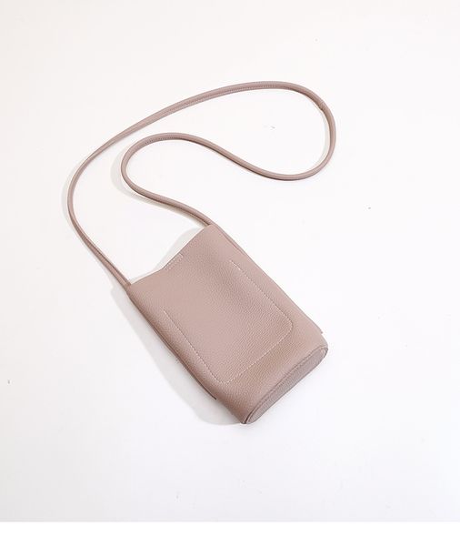 Bolsa de couro macio de alto sentido para celular feminina bolsa transversal novo estilo elegante mini bolsa de compras para caminhada