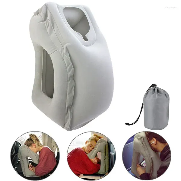 Travesseiro de viagem travesseiros infláveis ​​ar macio almofada viagem portátil inovador corpo suporte traseiro dobrável sopro pescoço para carro