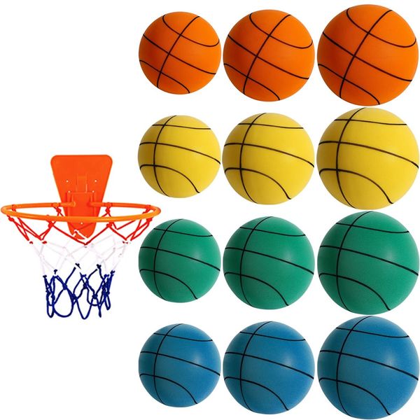 357 Pallacanestro per bambini Gioco sportivo con palla alta e silenziosa che rimbalza al coperto Regalo di Natale per compleanno per bambini 240131