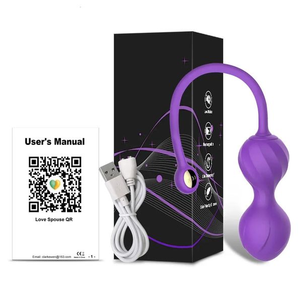 Bluetooth APP Love Egg Telecomando senza fili Palla vaginale Stimolatore del clitoride Vibratore Giocattolo del sesso femminile per le donne Adulte 18 240202