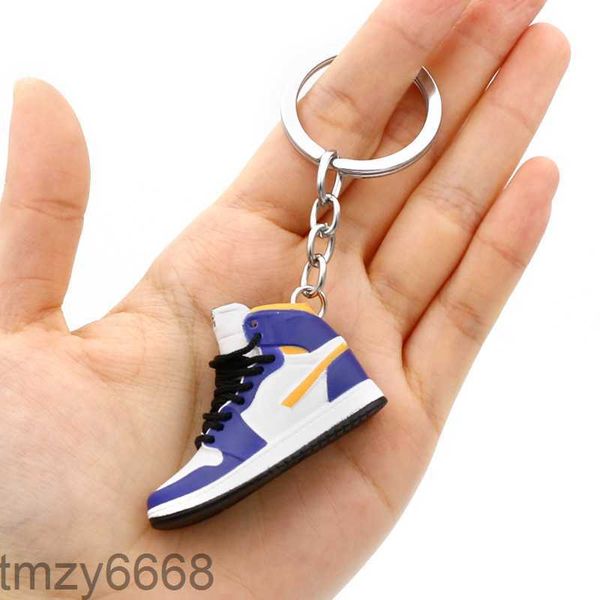 Schlüsselanhänger Lanyards Emation 3D Mini Basketballschuhe Drei Nsional Modell Schlüsselbund Turnschuhe Paar Souvenir Handy Schlüsselanhänger d Ba Iemi HMM7