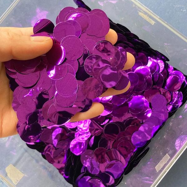 Decorazione per feste 50g Lamina viola Coriandoli rotondi Glitter metallici Tavolo Confetis Dot Craft Stuffer Matrimonio Compleanno Palloncino Decor Oro Argento