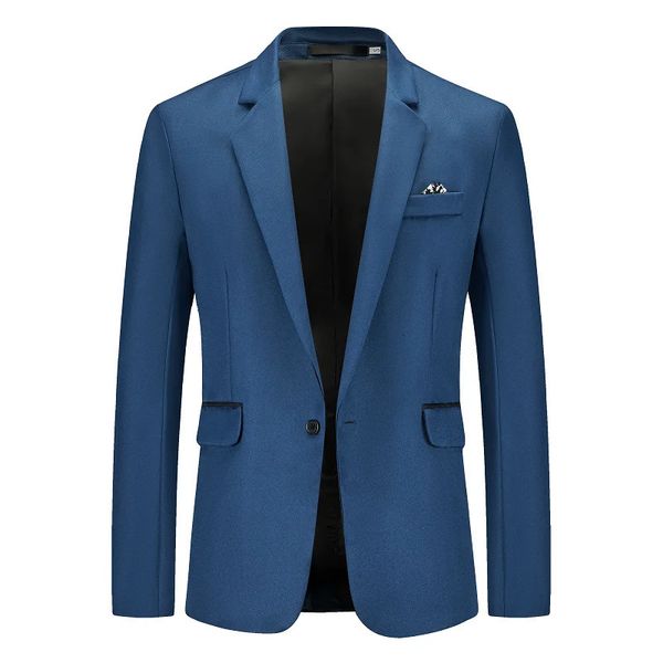 Sonbahar Blazer Erkek Moda Sıradan Takım Emlak Gelinlik Ceket Fit Resmi Akşam Kıyafetleri 240124