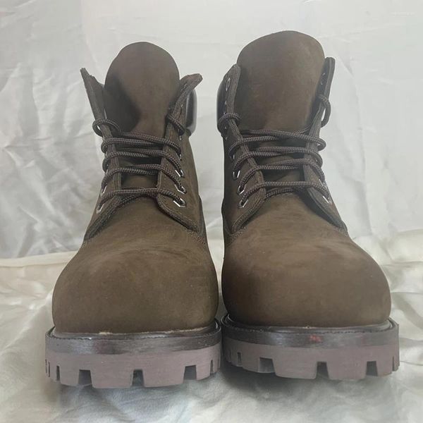 Botas ein gedi motocicleta couro genuíno camada superior de couro grosso fundo antiderrapante forte primavera e outono moda sapatos masculinos b