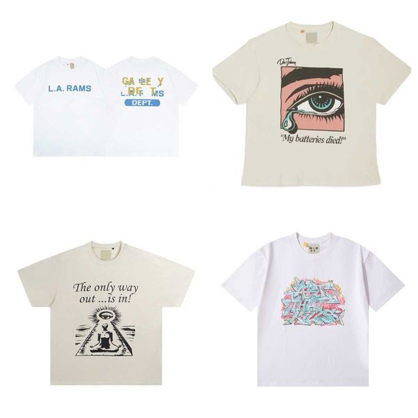 Lüks Erkekler Tasarımcı Galerisi T-Shirt, Sıradan Kadınların El Boyan Mürekkep Sıçrama Yazı Gevşek Kısa Kollu Mürettebat Giysileri