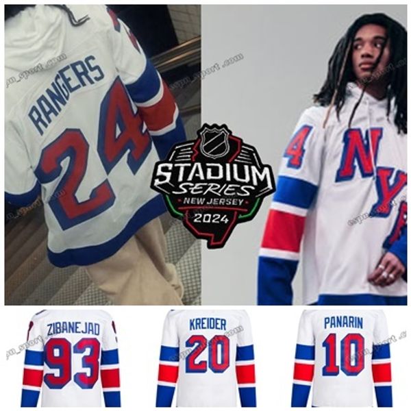 New York 2024 Stadium Series Hockey Jersey Rangers Adam Fox Igor Shesterkin Chris Kreider Mika Zibanejad Gretzky Goodrow Artemi Panarin Alexis lafreniere Quick