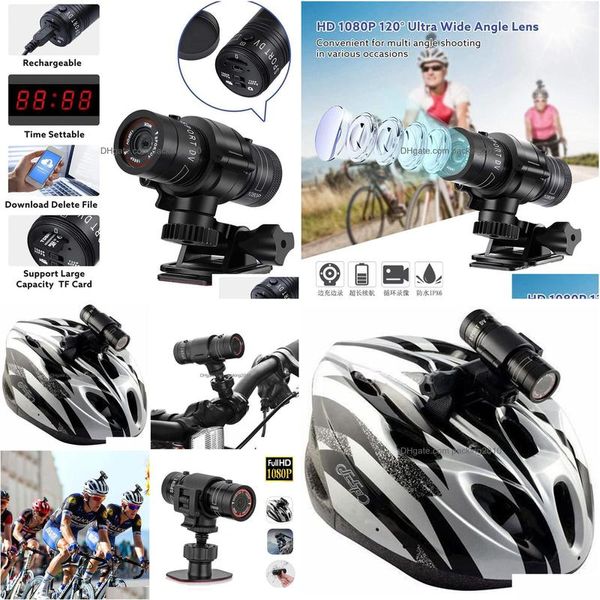 Câmeras de vídeo de ação esportiva 1080p câmera filmadora à prova d'água mini bicicleta ao ar livre capacete de motocicleta hd 12m pixels dv gravador de carro 23 dhcfr