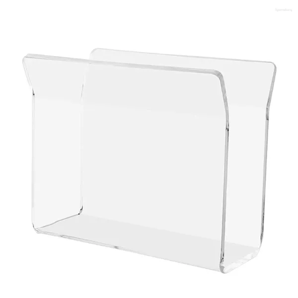 Suporte de guardanapo acrílico de armazenamento de cozinha transparente em forma de u dispensador de tecido suporte para decoração de mesa de restaurante de jantar