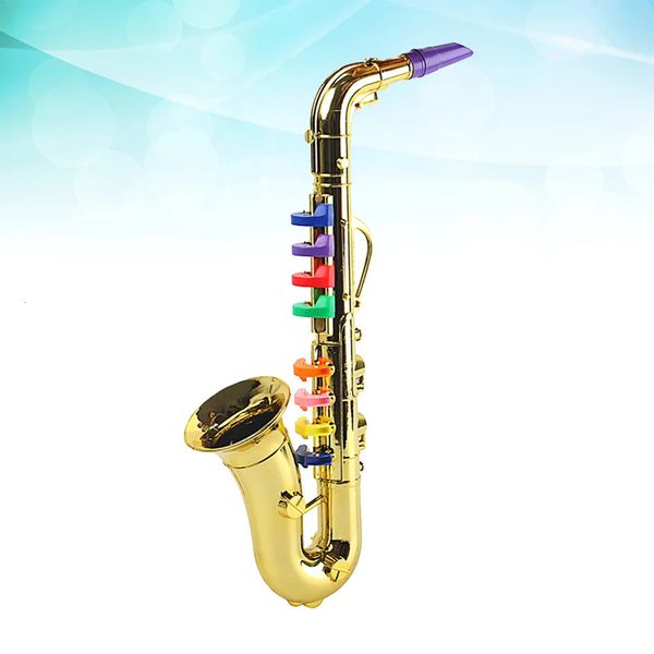 Crianças brinquedos musicais instrumentos de sopro 8 ritmos metálicos modelos de metal dourado cedo 240124