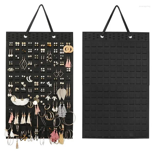 Astucci per gioielli Borsa per organizer per display a parete Borsa per orecchini verticale Collana Bracciale Stick appiccicoso sul colore