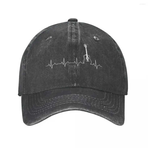 Ball Caps Vintage Gitar Kalp Beat Kalp atışı Beyzbol UNISEX tarzı sıkıntılı denim yıkanmış güneş kapak açık hava etkinlikleri şapka