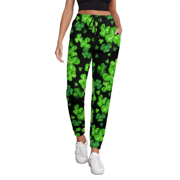 Damenhose St. Patrick's Day Jogger Frau Patrick Irish Lucky Shamrocks Kawaii Jogginghose Herbst Streetwear Oversize Hose Geschenk