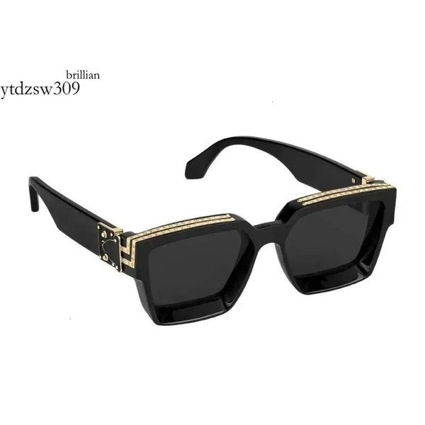 Occhiali da sole miui 2023 Millionaire per uomo Donna Full Frame Vintage Designer Evidence Occhiali da sole Millionaires Cyclone Shiny Gold Vendita calda