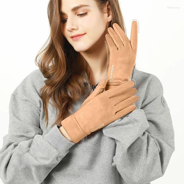 Bisiklet eldivenleri rüzgar geçirmez dokunmatik ekran termal sıcak tam parmak kış açık spor erkek kadın eldiven ekipmanı