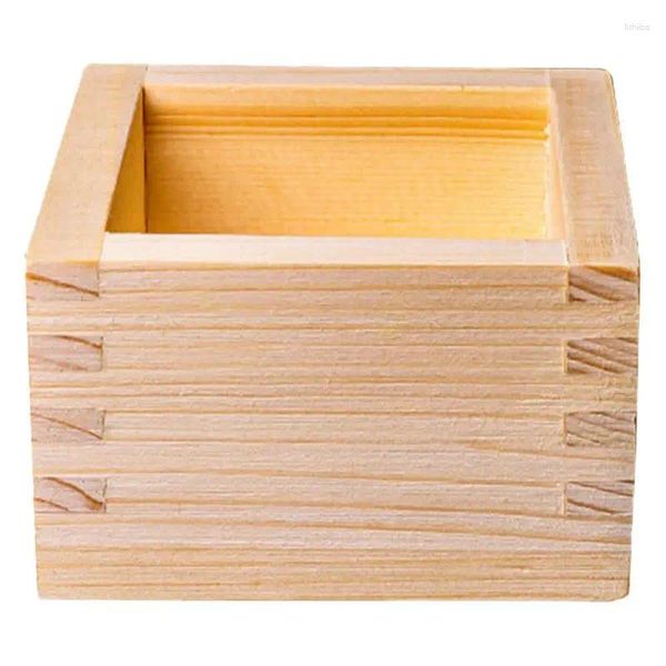 Bottiglie di stoccaggio Quadrato giapponese Sake creativo Scatola di legno Sushi Tazza da tè Piccolo contenitore per torte Stampo fai-da-te Macchina per riso Pressa Utensili da cucina