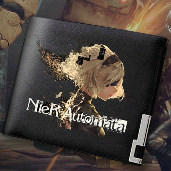 Carteira NieR Automata YoRHa bolsa Tipo B Jogo Foto bolsa de dinheiro Casual carteira de couro Estampa notecase