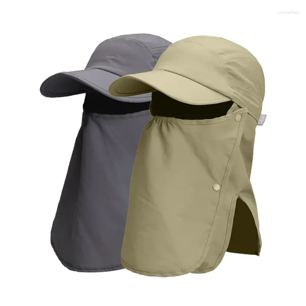 Berets Outdoor Sport Wandern Camping Visier Hut UV-Schutz Gesicht Hals Abdeckung Angeln Sun Protcet Cap Männer der Frauen motorhaube