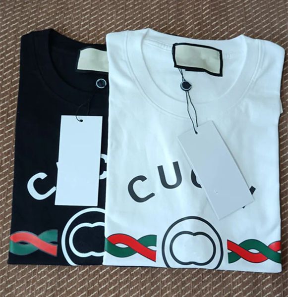 Versão Avançada Itália Moda GGity Homens Camiseta Tops Verão Feminino Carta Impressão Marcas De Luxo Camisa Homens E Mulheres Alta Qualidade Casual Algodão Tees