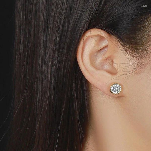 Orecchini pendenti Singoli orecchini a bottone in pietra tridimensionale per donne Semplice e versatile Uso quotidiano Piccolo