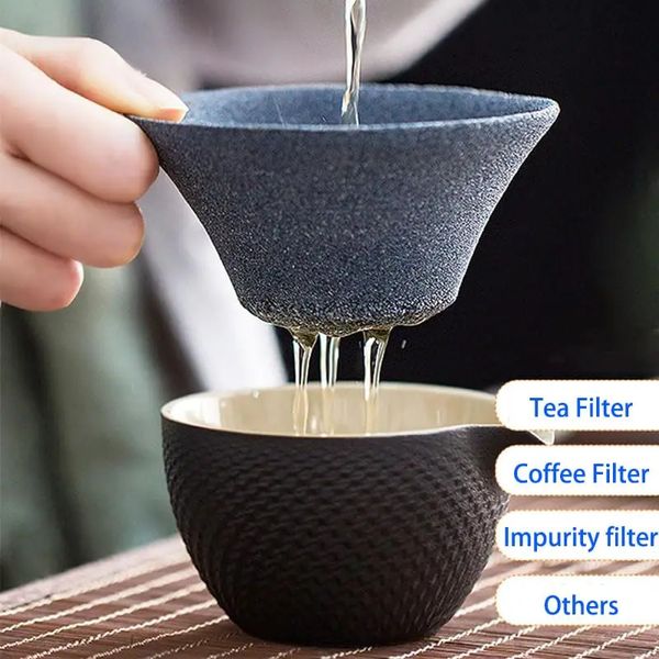 Kaffeefilter Keramik Teesieb Tropfer Übergießen Teefilter Tasse Tee Tropffilter Kaffeefilter Werkzeug Brühbecher Infuser 240119