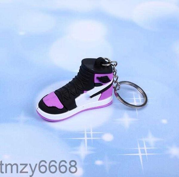 Cores Designer Mini 3D Sneaker Keychain Homens Mulheres Crianças 14 Chaveiro Presente Sapatos Chaveiros Bolsa Cadeia Basquete 2NQ4