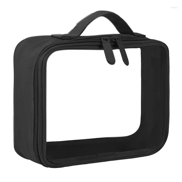 Borse per cosmetici - Borsa da viaggio trasparente per trucchi, organizer in PVC trasparente, per estetista, borsa da toilette per cosmetici