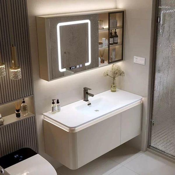 Rubinetti per lavabo da bagno Lavabo combinato con mobile integrato in pietra Lavabo in stile lusso a prezzi accessibili