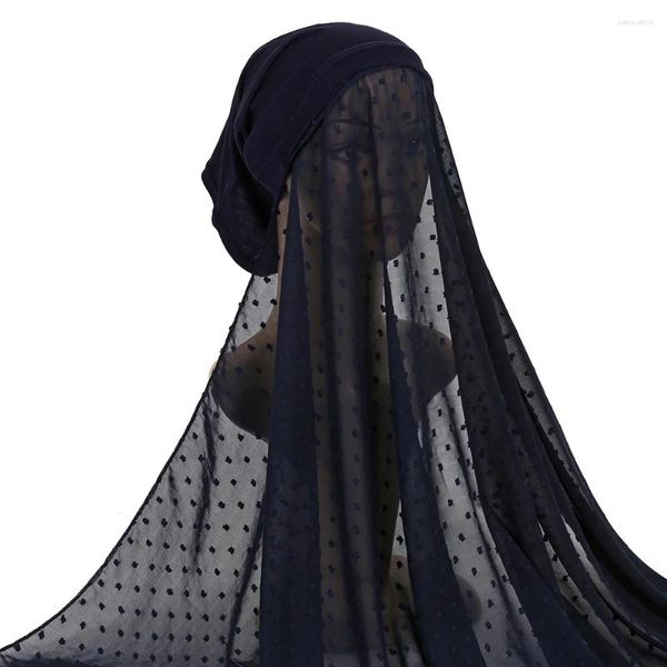 Roupas étnicas Instant Chiffon Hijab Cachecol Com Undercaps Mulheres Muçulmanas Hijabs Modal Interior Cap Underscarf Bonnet Islam Headscarf