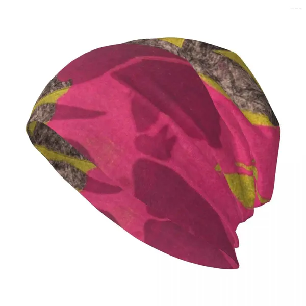 Berets Fuchsia Morning Glory Woodcut Knit Hat Caps Sunhat Militar Tactical Cap Golf Mulheres Homens