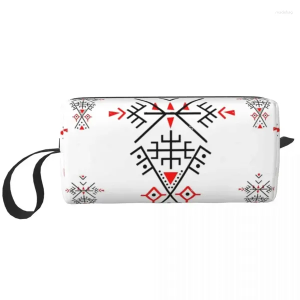 Borse per cosmetici Kabyle Pattern Makeup Amazigh Morroco Africa Borsa da donna Custodia per organizer da viaggio di moda