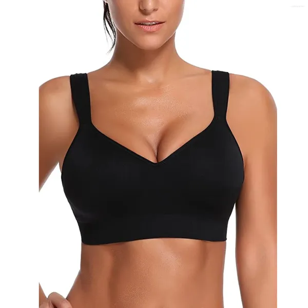 Mulheres Shapers Mulheres V-Pescoço Sólido Conforto Esportes Yoga Top Traceless Camisole Underwear Sutiã Longo Camisa de Compressão