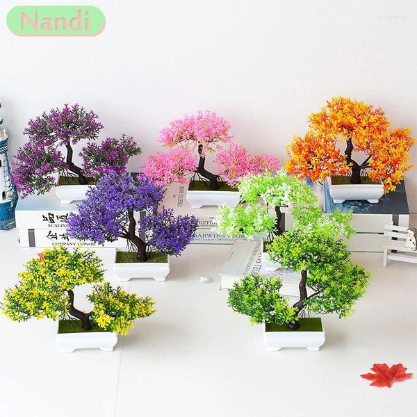 Dekorative Blumen Künstliche Pflanze Bonsai Kleiner Baum Topf Gefälschte Blume Topf Dekoration Home El Garten Zimmertisch