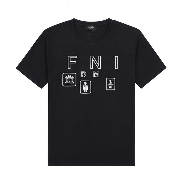 Мужская модная дизайнерская футболка Fends FF Classic Весенне-летний новый бутик из хлопка с круглым вырезом и принтом, свободная большая модная мужская и женская футболка с короткими рукавами